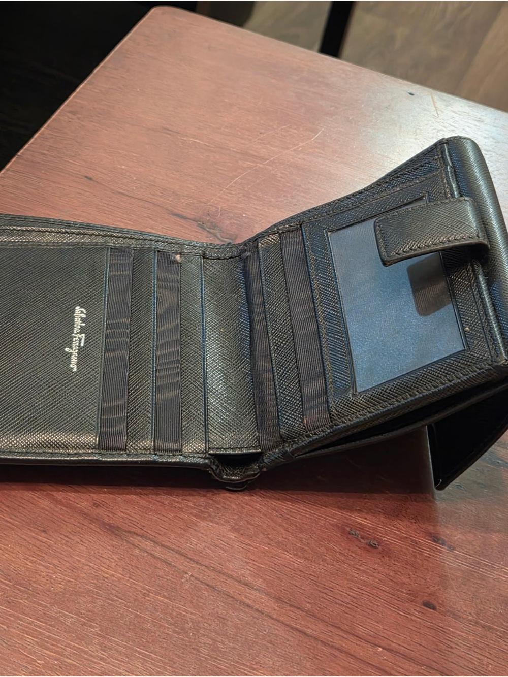 Ed's show price Salvatore Ferragamo Saffiano Leather Gancini Wallet - Picture 6 of 17